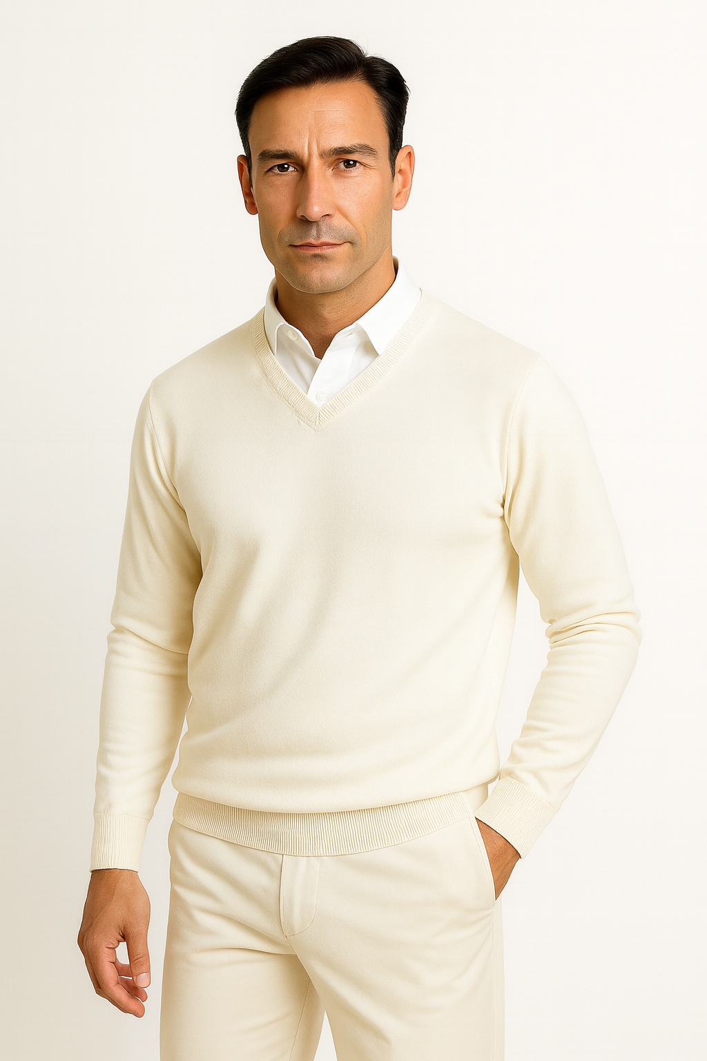 Ilhance – Men’s Classic V-Neck Sweater