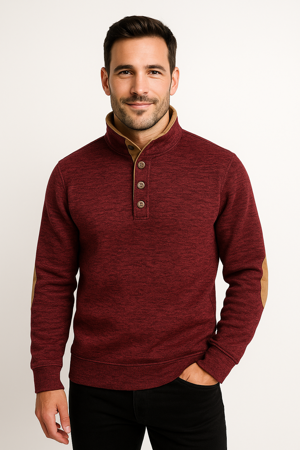 Men’s Sweater – Comfortable Zip Front Casual Look