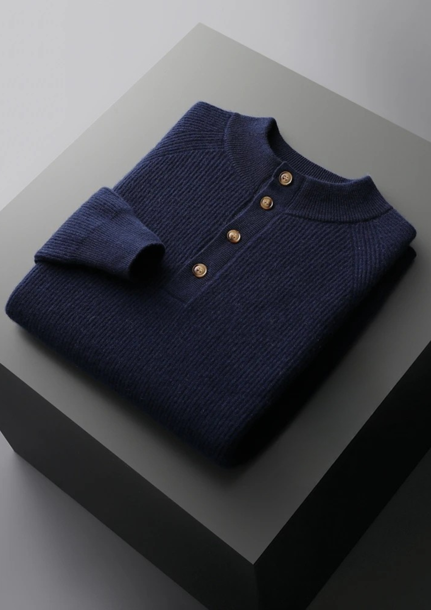 Men’s Button Sweater Minimal Style | Modern