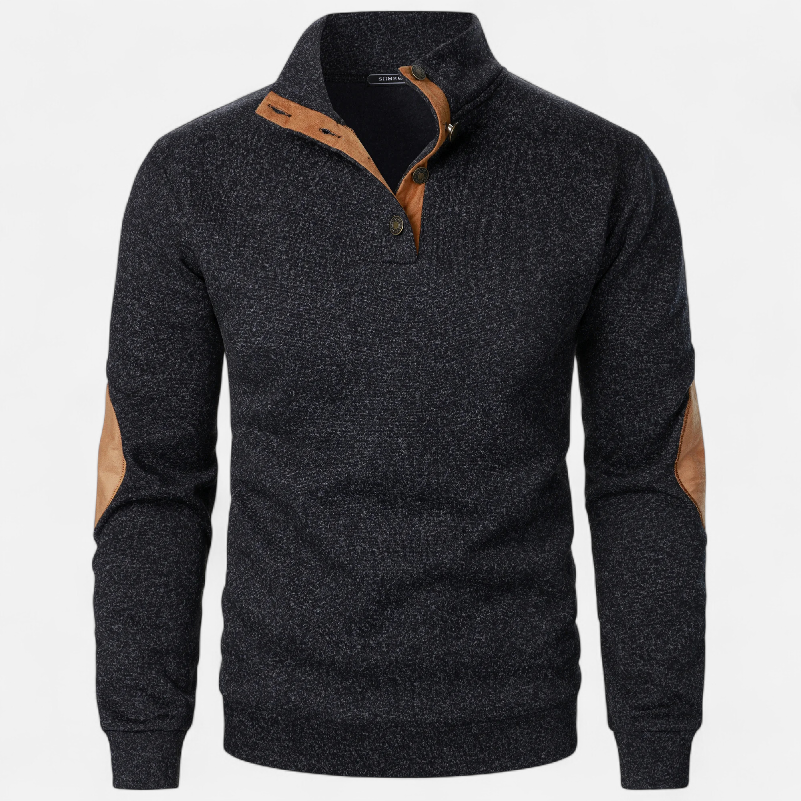 Ilhance – Men’s Button-Front Stand Collar Pullover