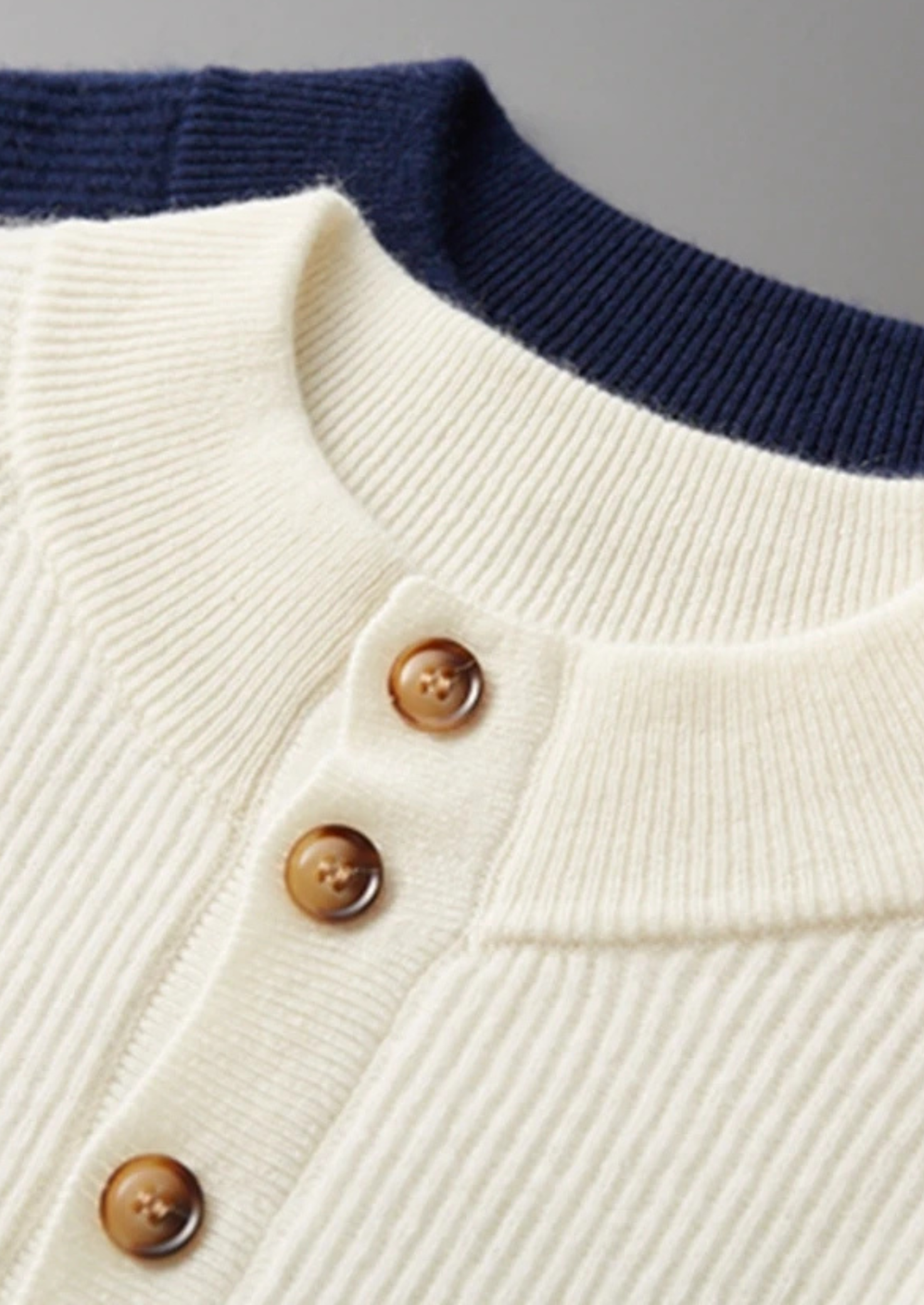 Men’s Button Sweater Minimal Style | Modern