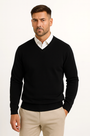 Men’s Winter V-Neck Sweater – Comfortable Casual Layer