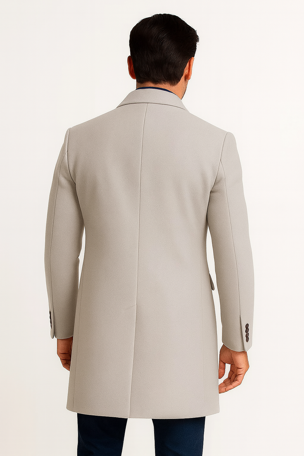 Men’s Long Winter Coat – Smart Formal Outerwear