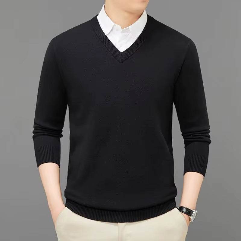 Ilhance – Men’s Classic V-Neck Sweater