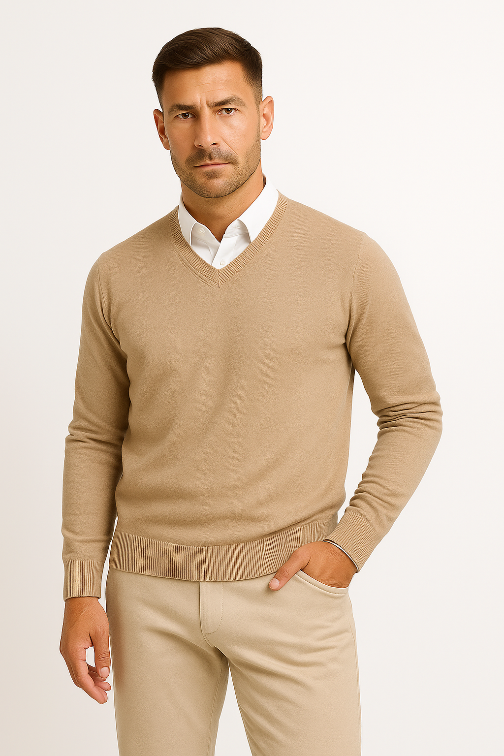 Ilhance – Men’s Classic V-Neck Sweater
