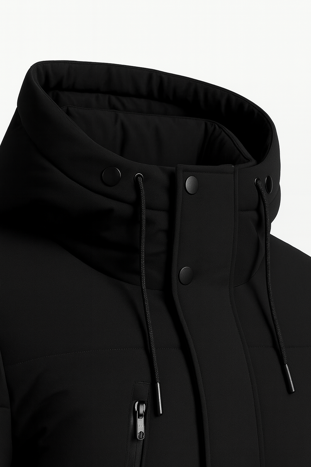 Ilhance – Men’s Quilted Hooded Long Coat