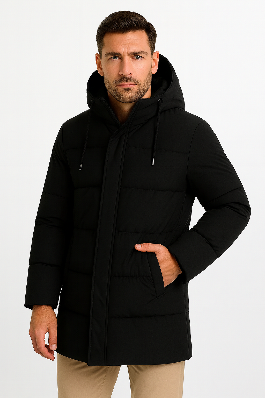 Men’s Hooded Winter Coat – Durable Cold Weather Wear