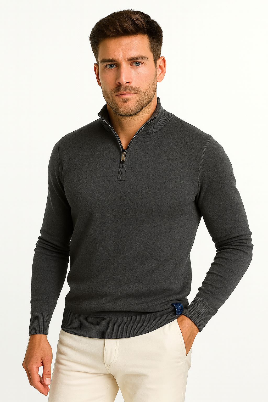 Men’s Half Zip Sweater – Smart Winter Knitwear