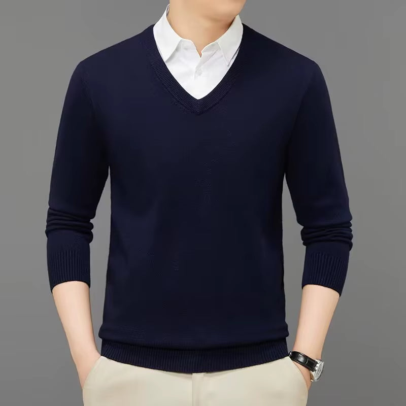 Ilhance – Men’s Classic V-Neck Sweater