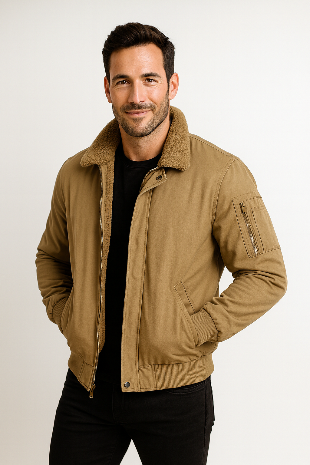 Men’s Winter Bomber Jacket – Comfortable Everyday Jacket