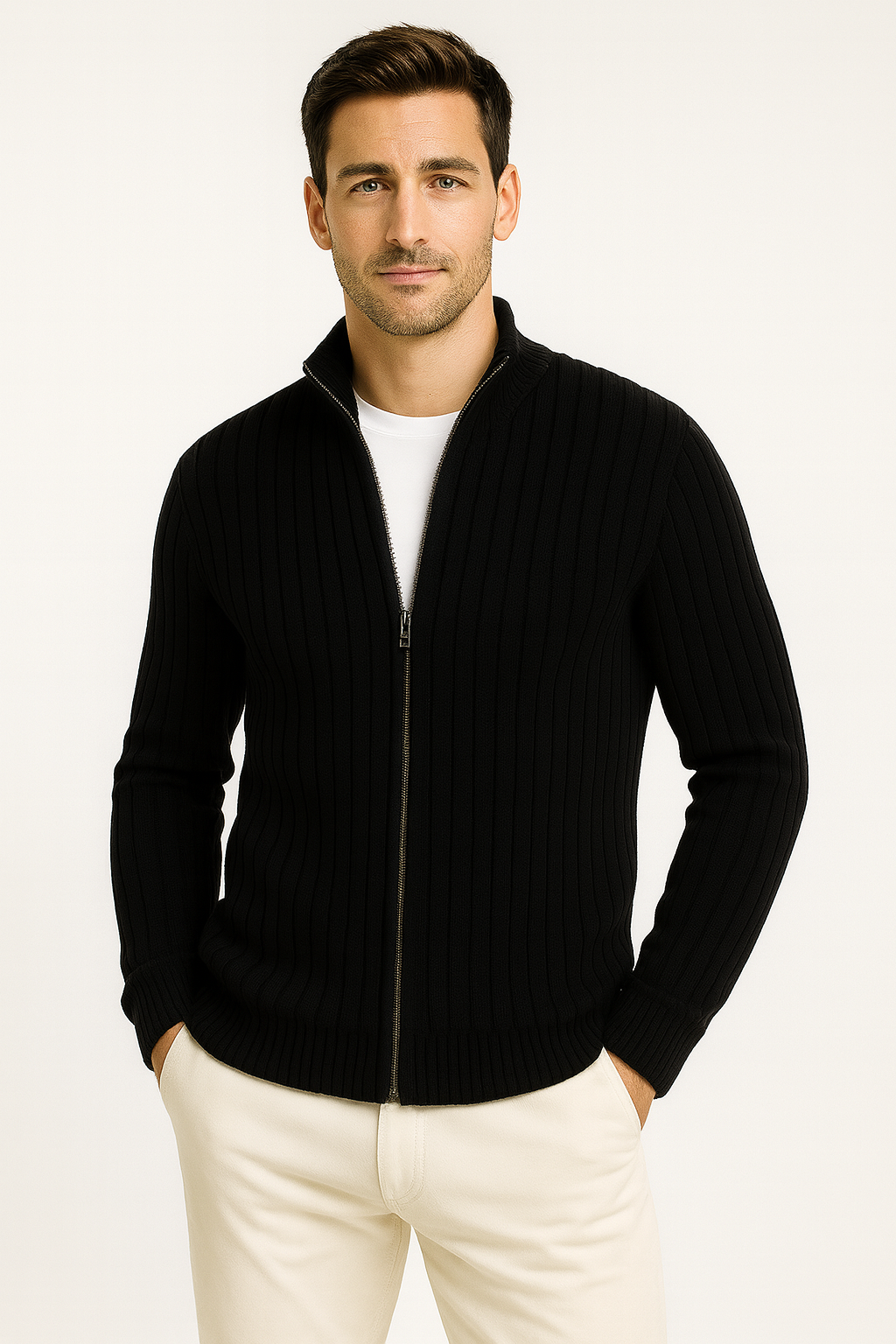 Men’s Knit Zip Sweater | Trend