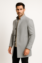 Men’s Formal Coat – Elegant Button-Up Design