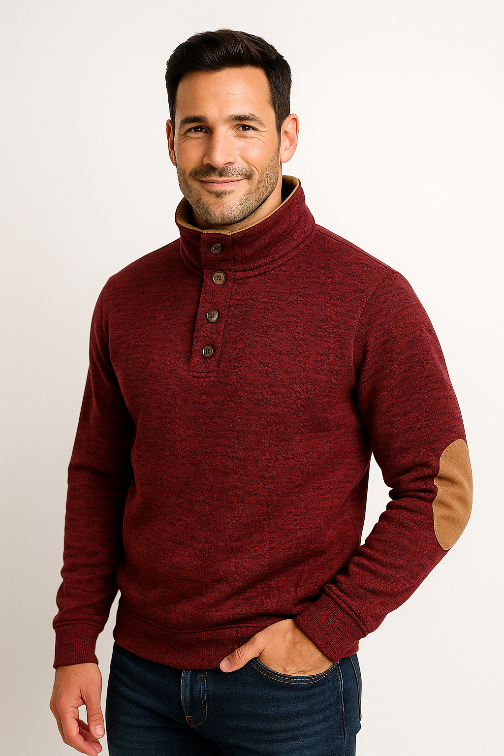 Men’s Sweater – Comfortable Zip Front Casual Look