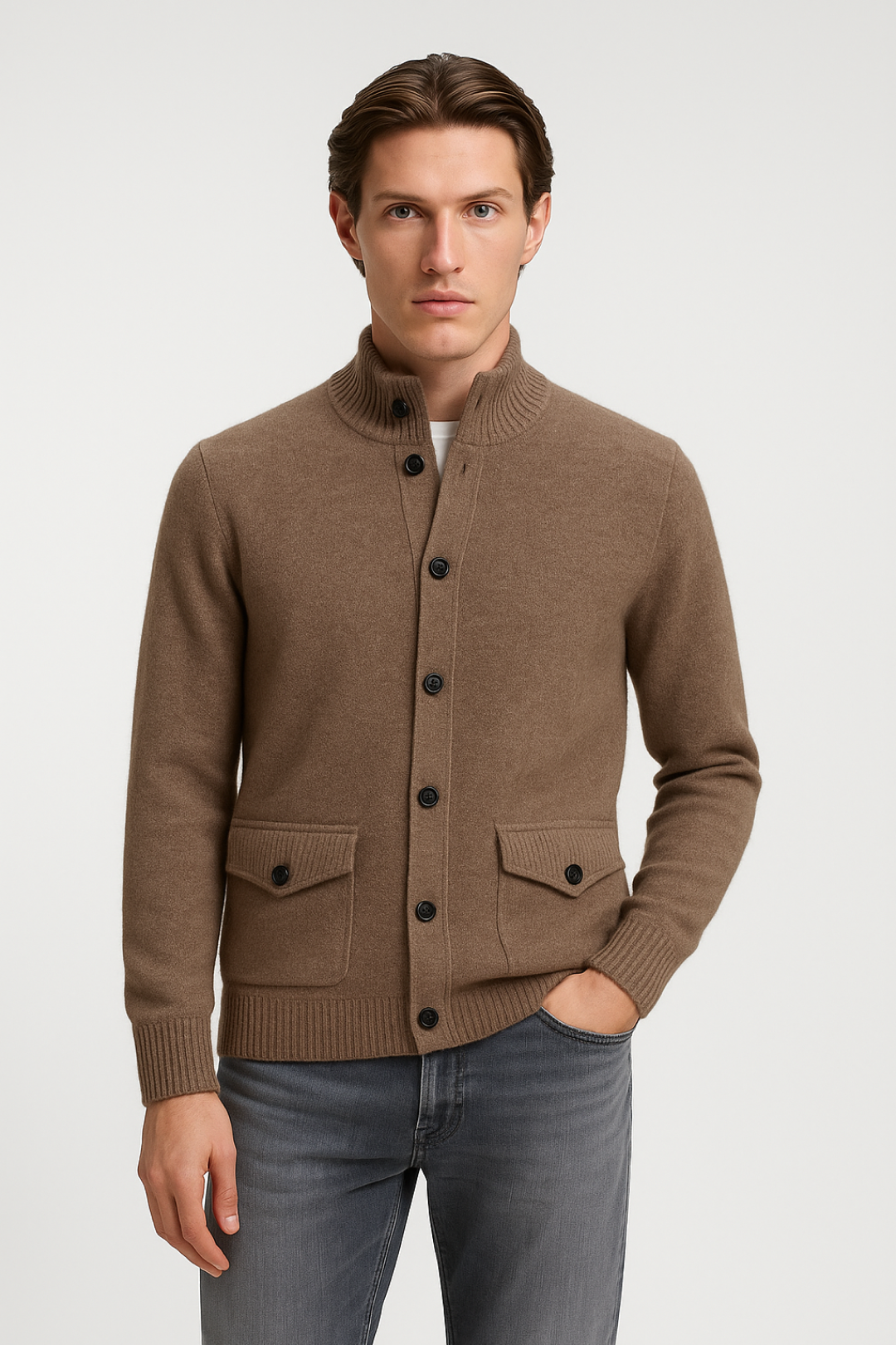 Men’s Button Cardigan Minimal Style | Modern
