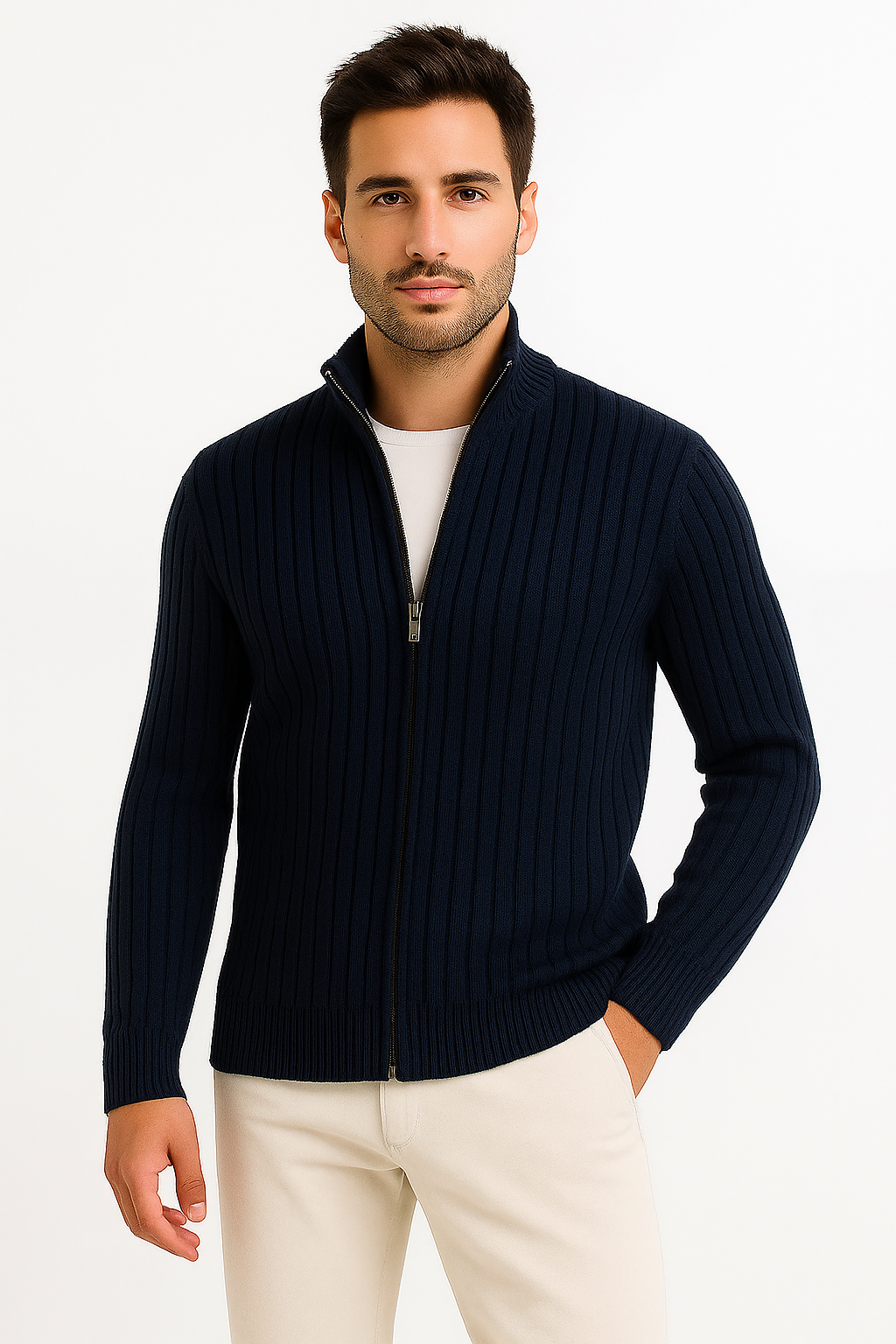 Men’s Knit Zip Sweater | Trend