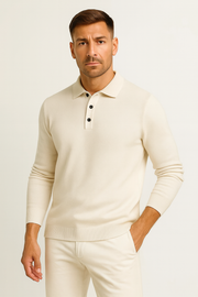 Men’s Winter Pullover – Classic Collared Sweater Design