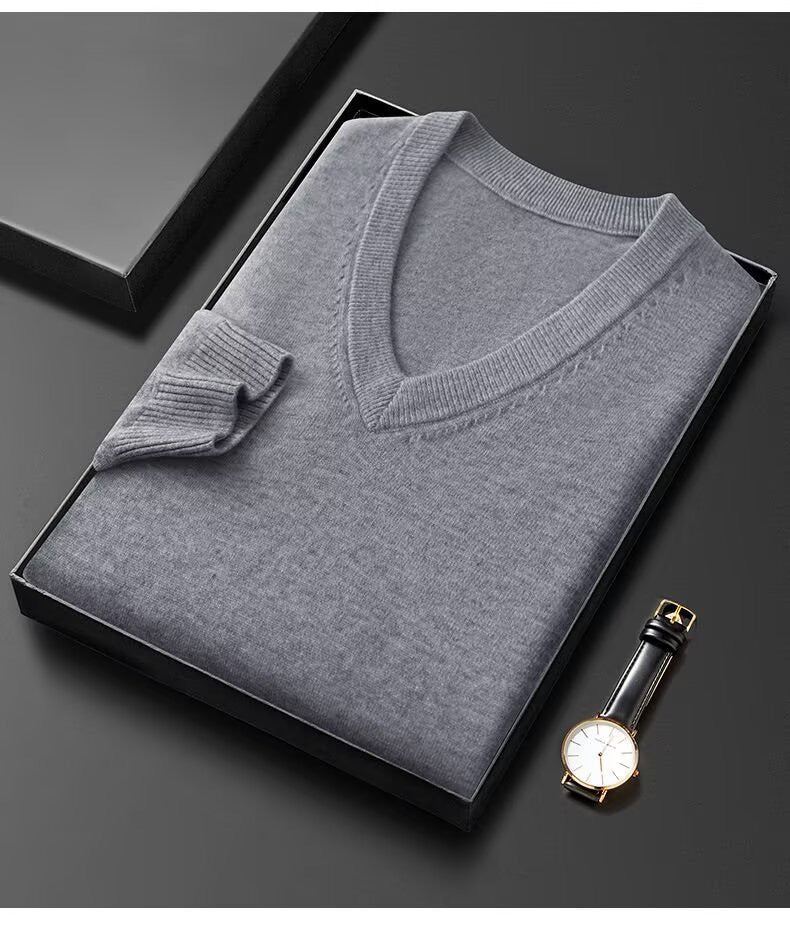 Ilhance – Men’s Classic V-Neck Sweater