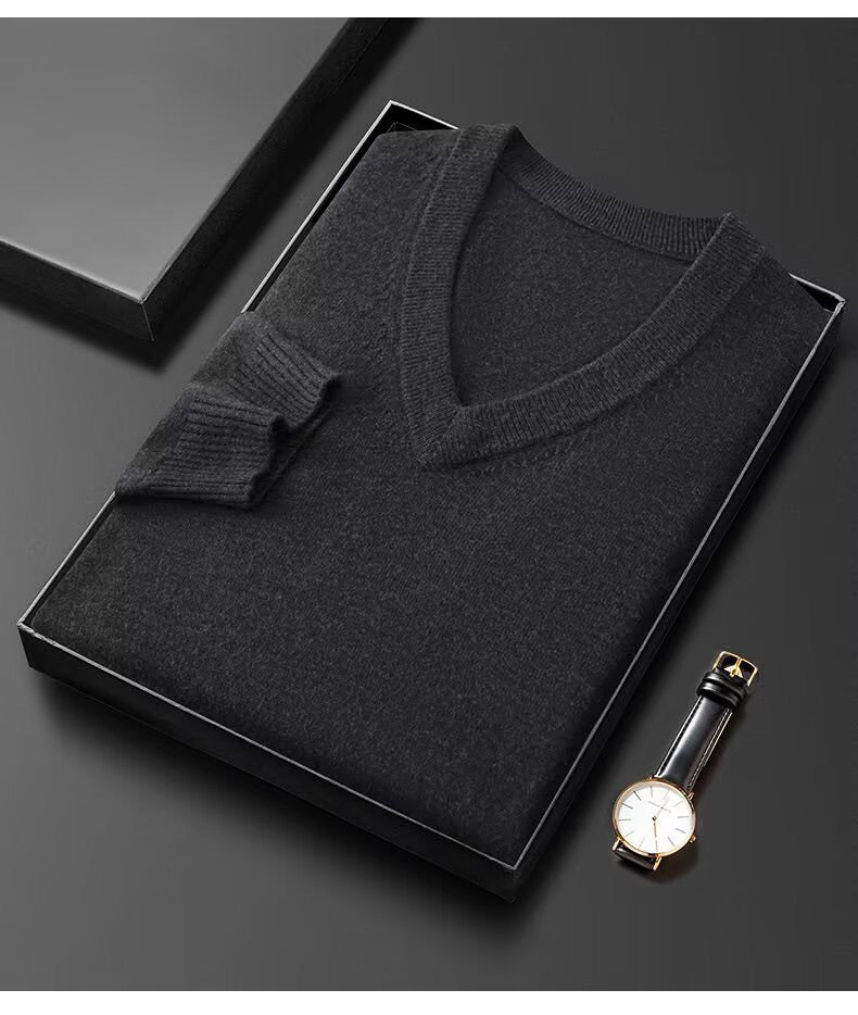 Ilhance – Men’s Classic V-Neck Sweater