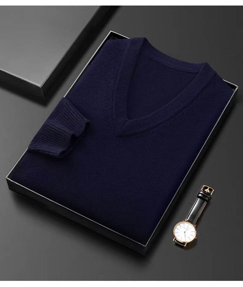 Ilhance – Men’s Classic V-Neck Sweater