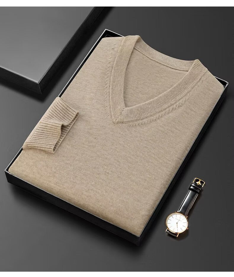 Ilhance – Men’s Classic V-Neck Sweater