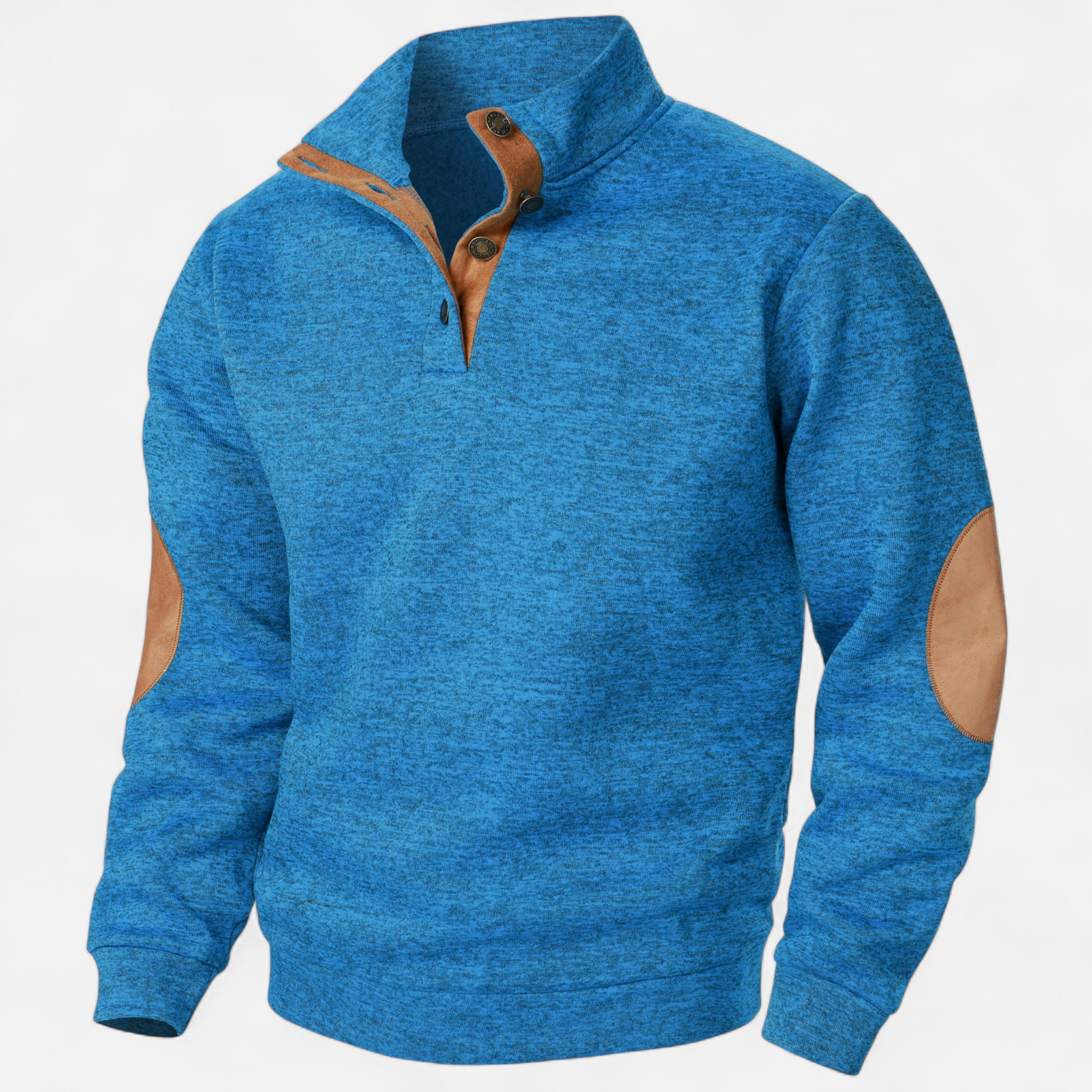 Ilhance – Men’s Button-Front Stand Collar Pullover