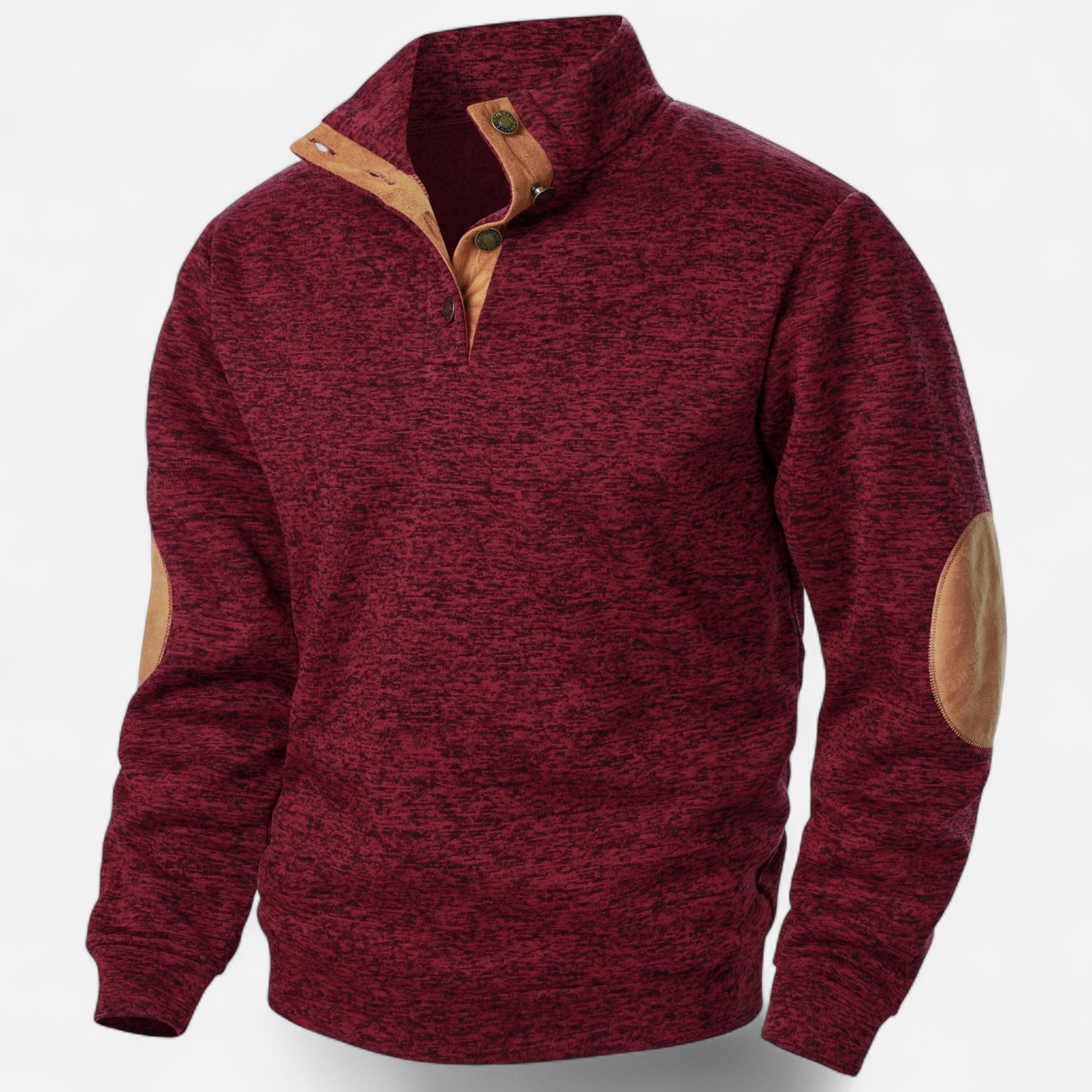 Ilhance – Men’s Button-Front Stand Collar Pullover