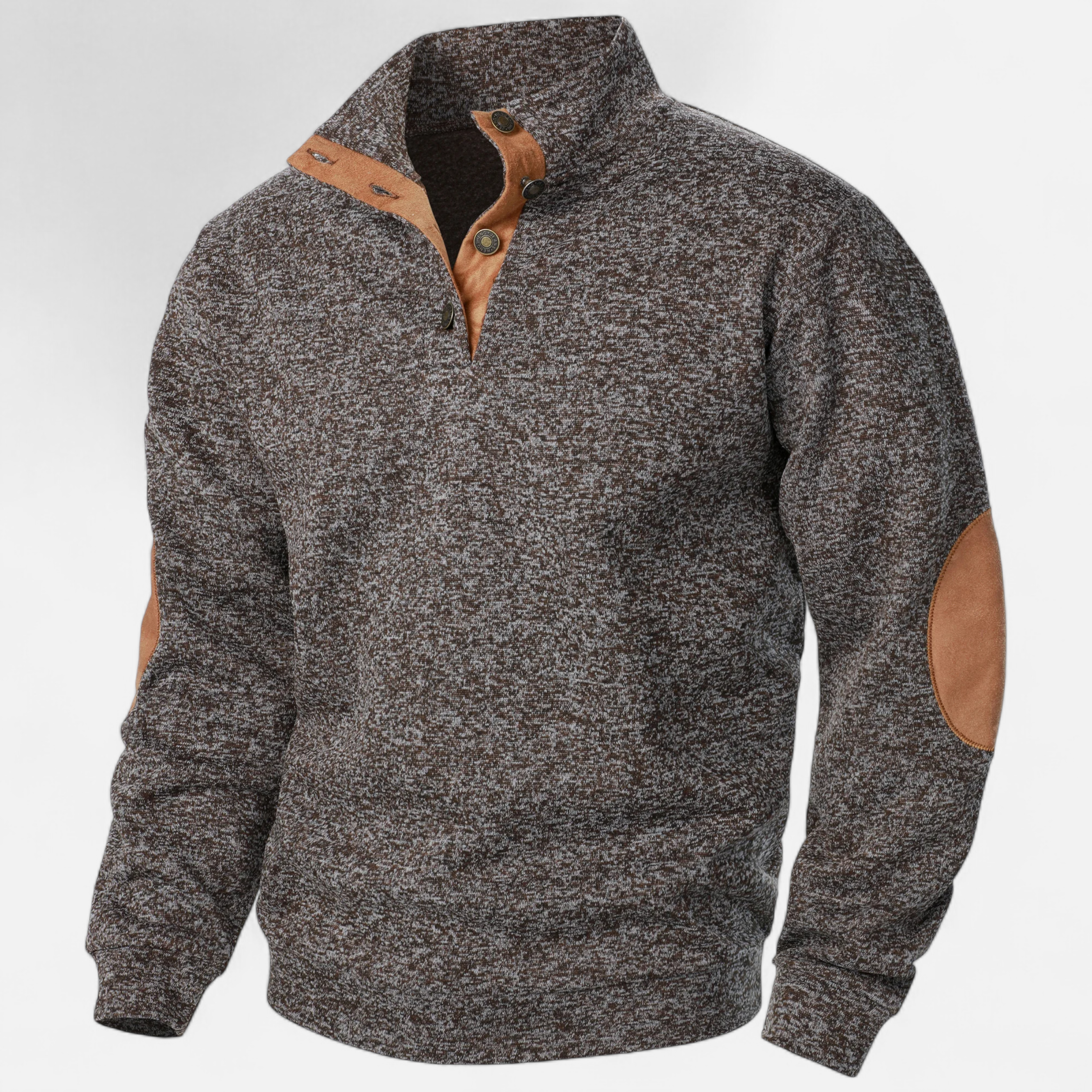 Ilhance – Men’s Button-Front Stand Collar Pullover