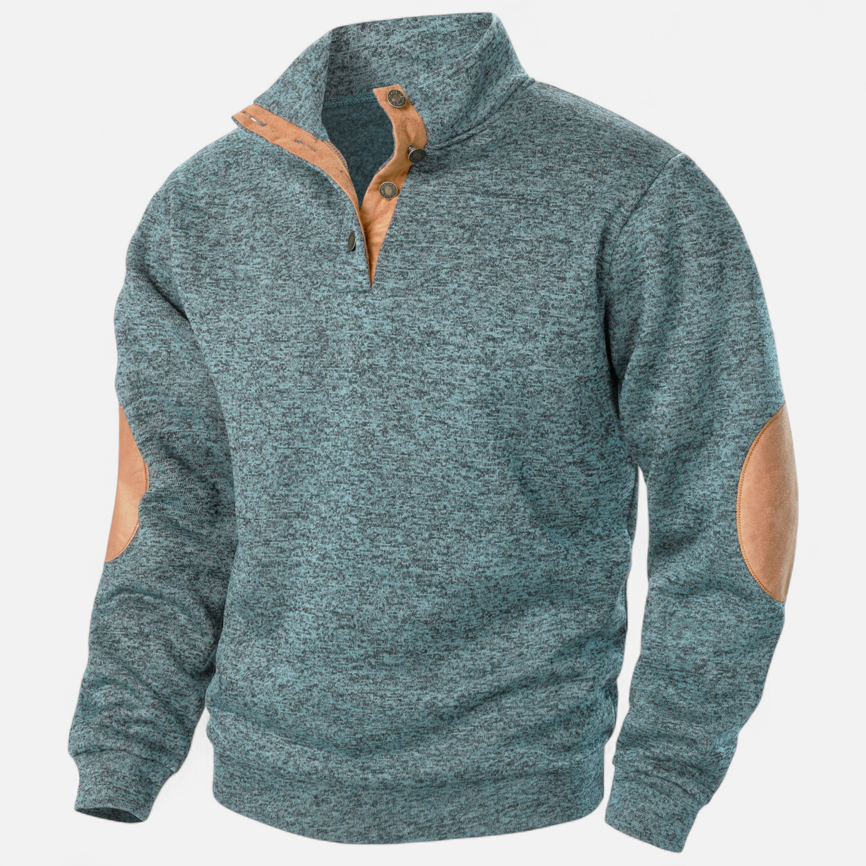 Ilhance – Men’s Button-Front Stand Collar Pullover