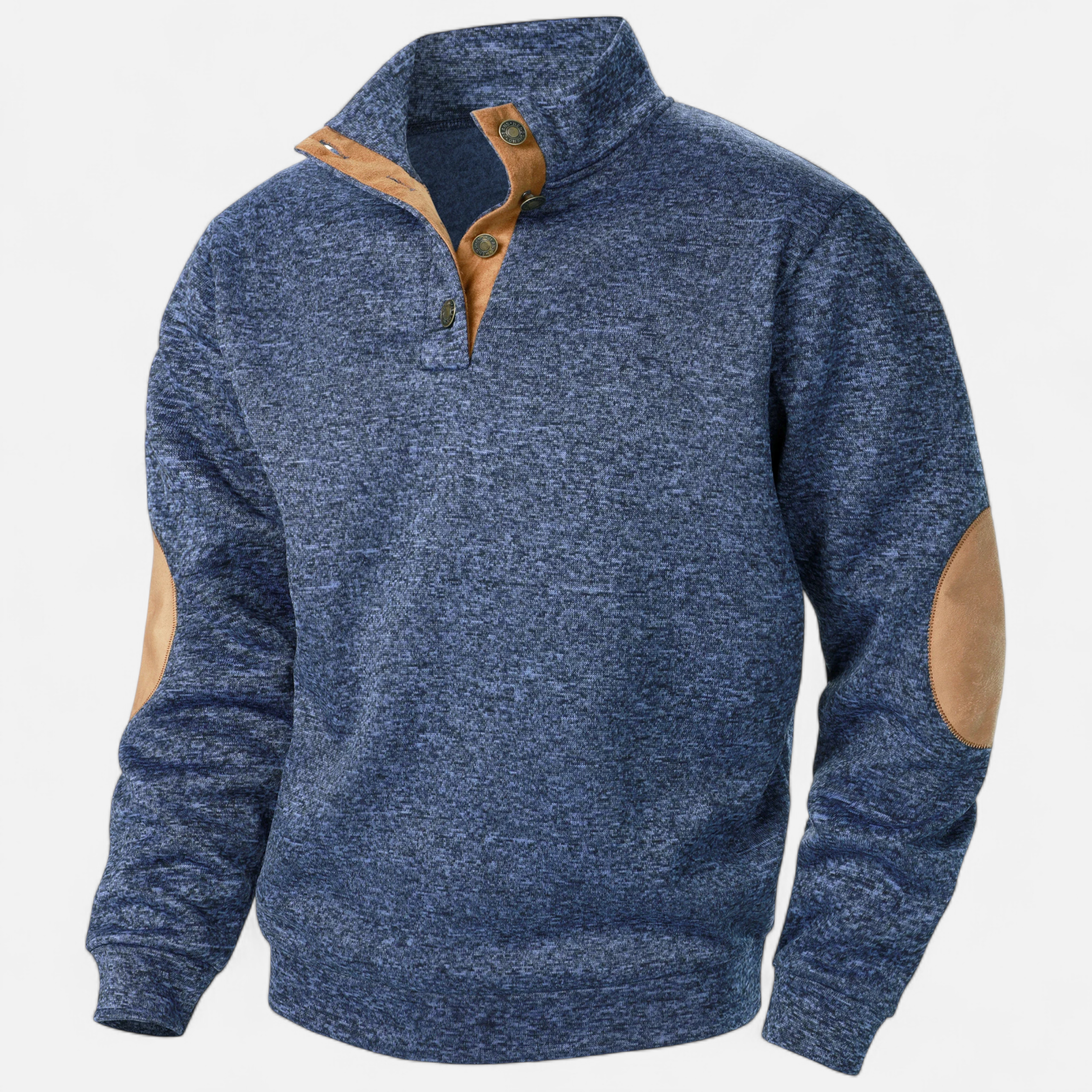 Ilhance – Men’s Button-Front Stand Collar Pullover