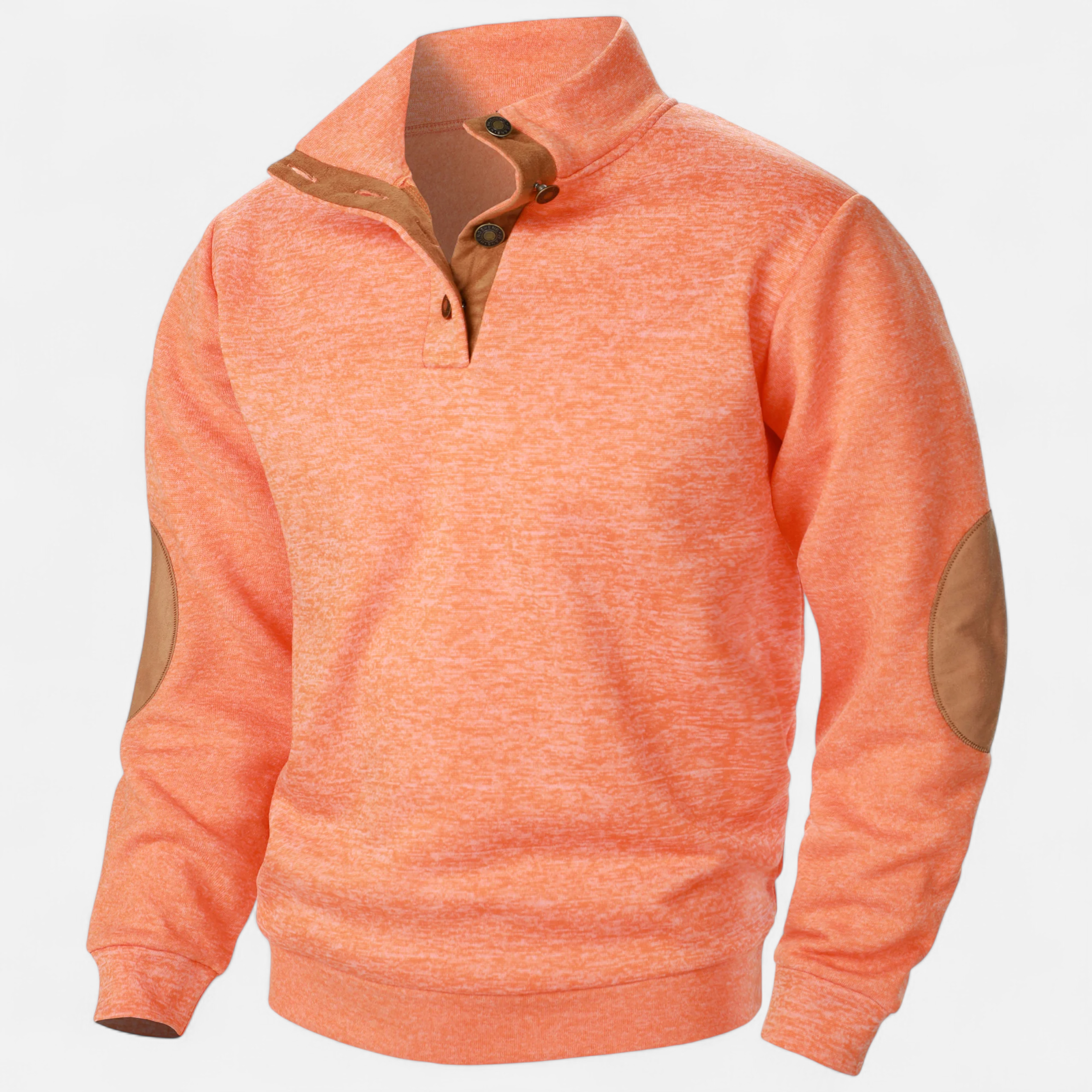 Ilhance – Men’s Button-Front Stand Collar Pullover